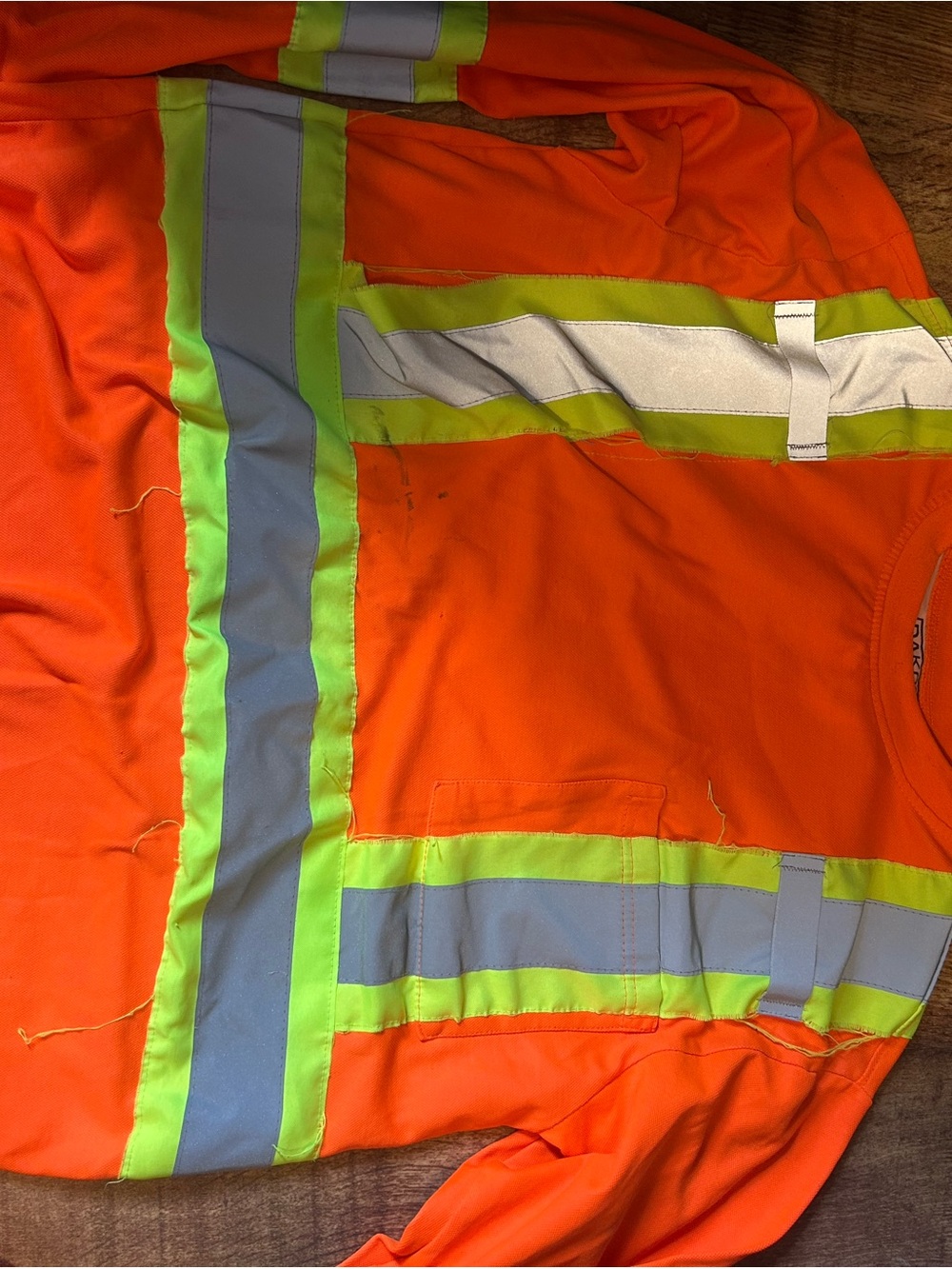 Hi-Vis Orange Safety Short Sleeve Shirt with Reflective Stripes